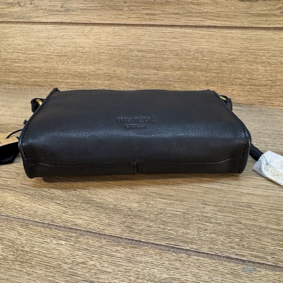 Margot Aiden Wallet On The String Black Leather Crossbody Phone Card Holder - Picture 5 of 10